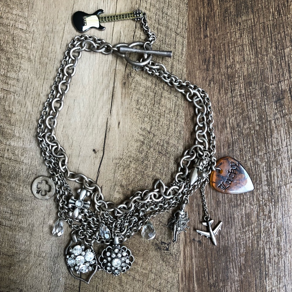 Lucky Brand Asymmetrical Charm Necklace